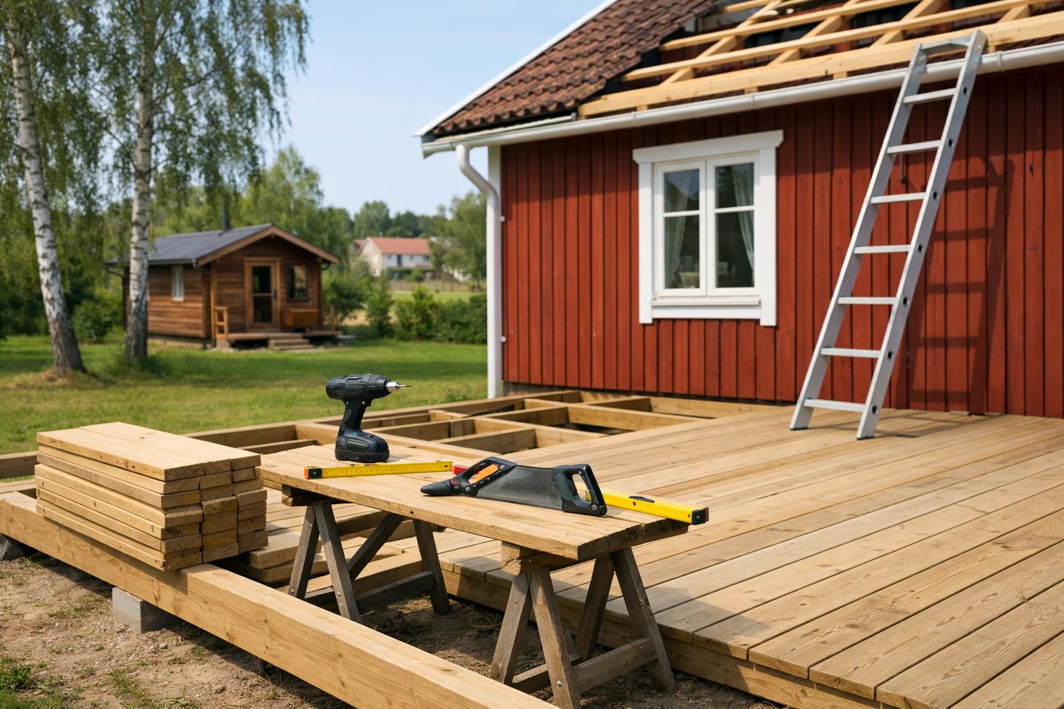 Mest sökta byggbeskrivningarna 2025: altan, tak, bastu